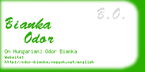 bianka odor business card